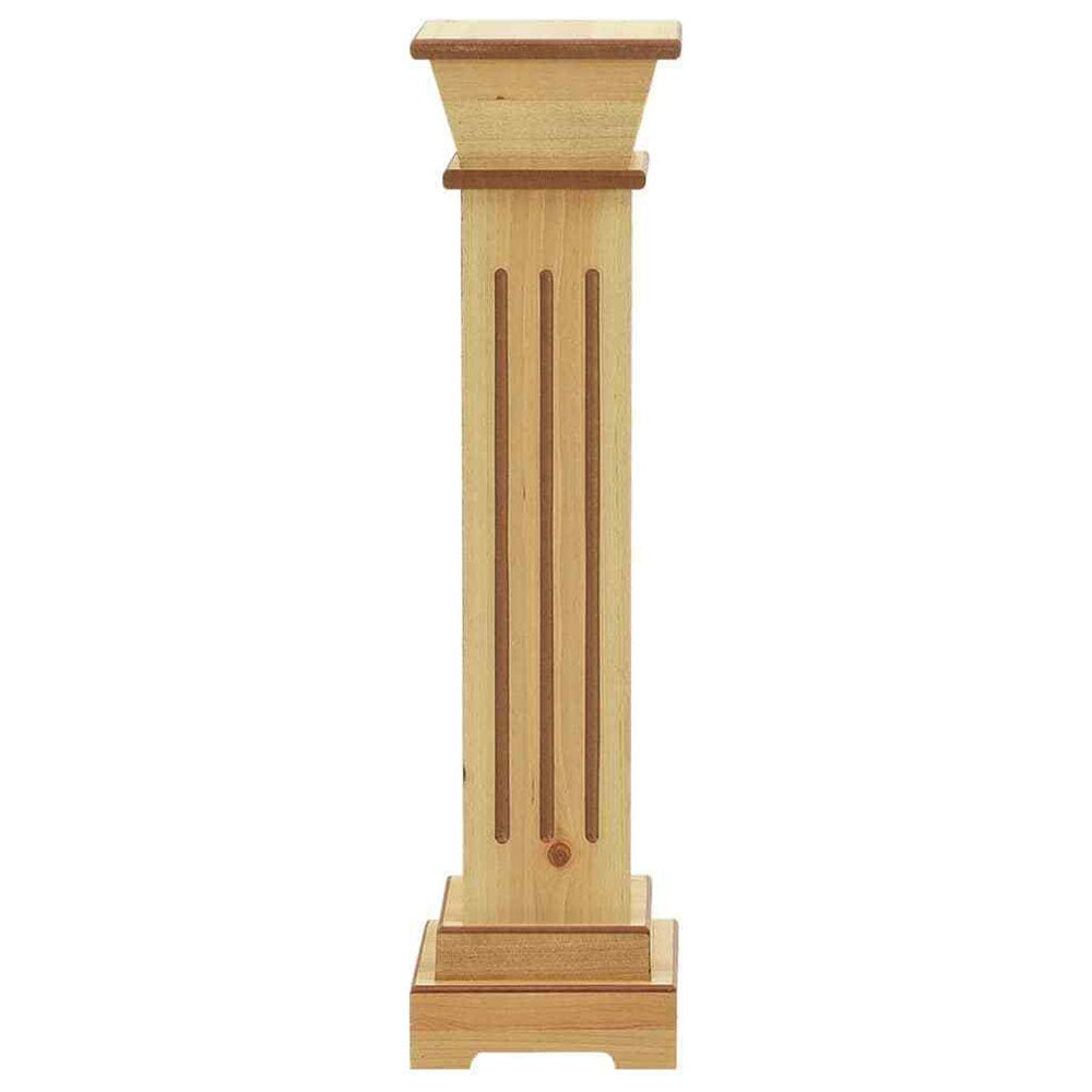 Filippa Classic Square Pillar Plant Stand in Light Wood - 4 Colours. 17x17x66 cm