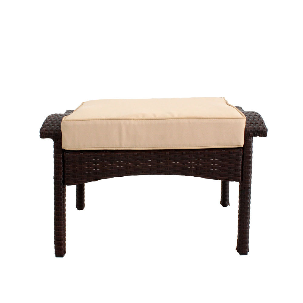 Renzo PE Wicker Double Sun Lounger w/Table