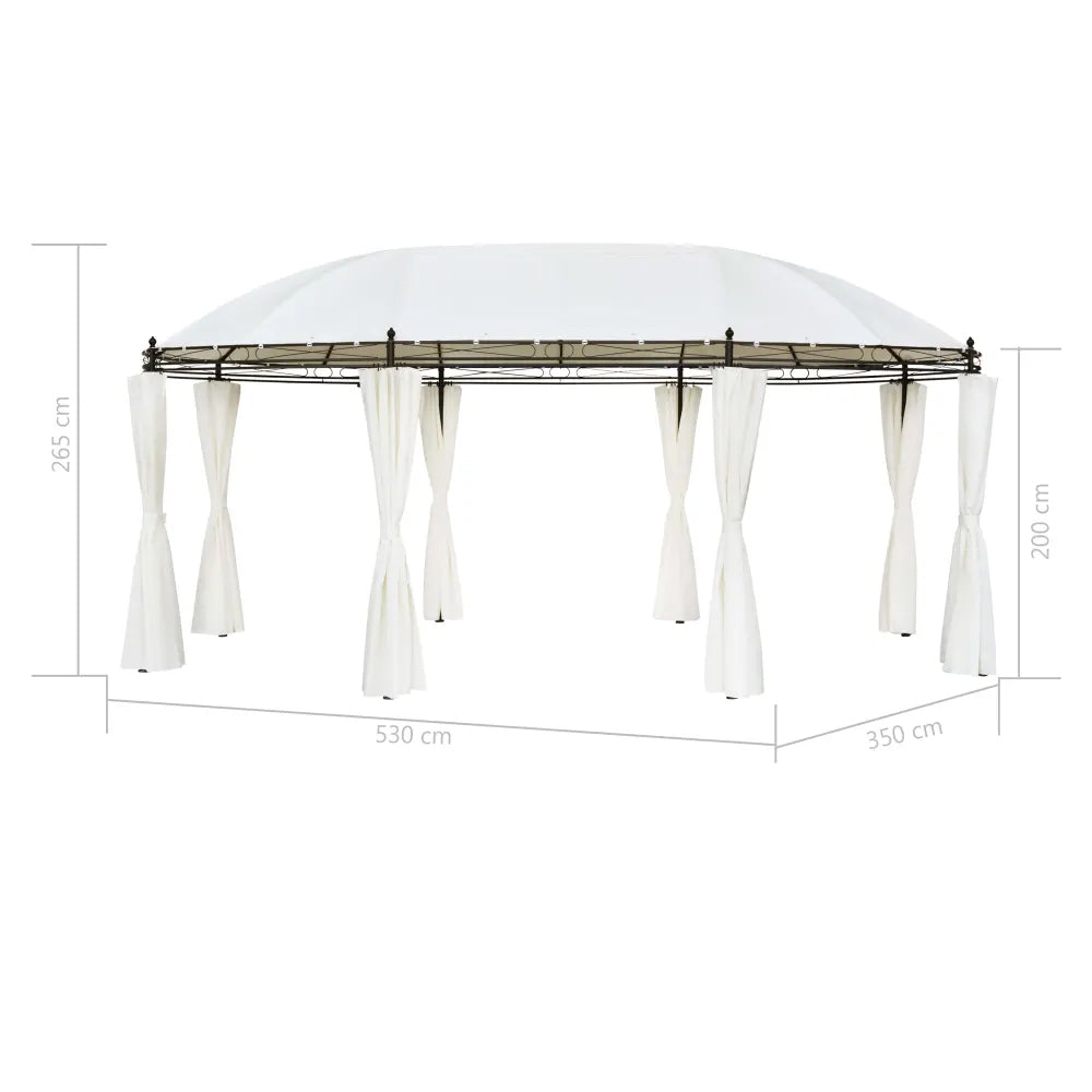 Montez 8-Panelled Gazebo - 520 x 349 x 255 cm