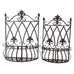 Carolotta Wall Planters in Antique Rustic Cream or Brown - Set of Two