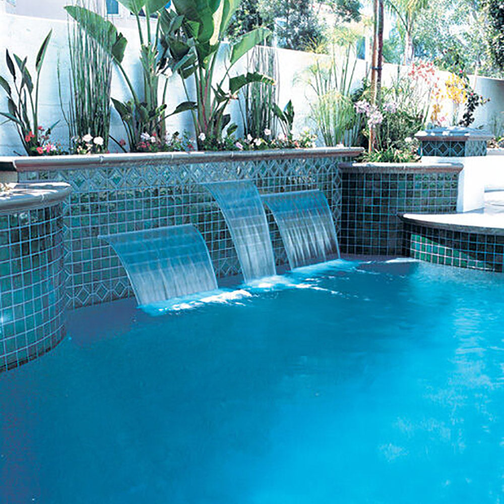SummerLiving Stainless Steel Pool Waterfall/Spillway - 5 Sizes with or without LED