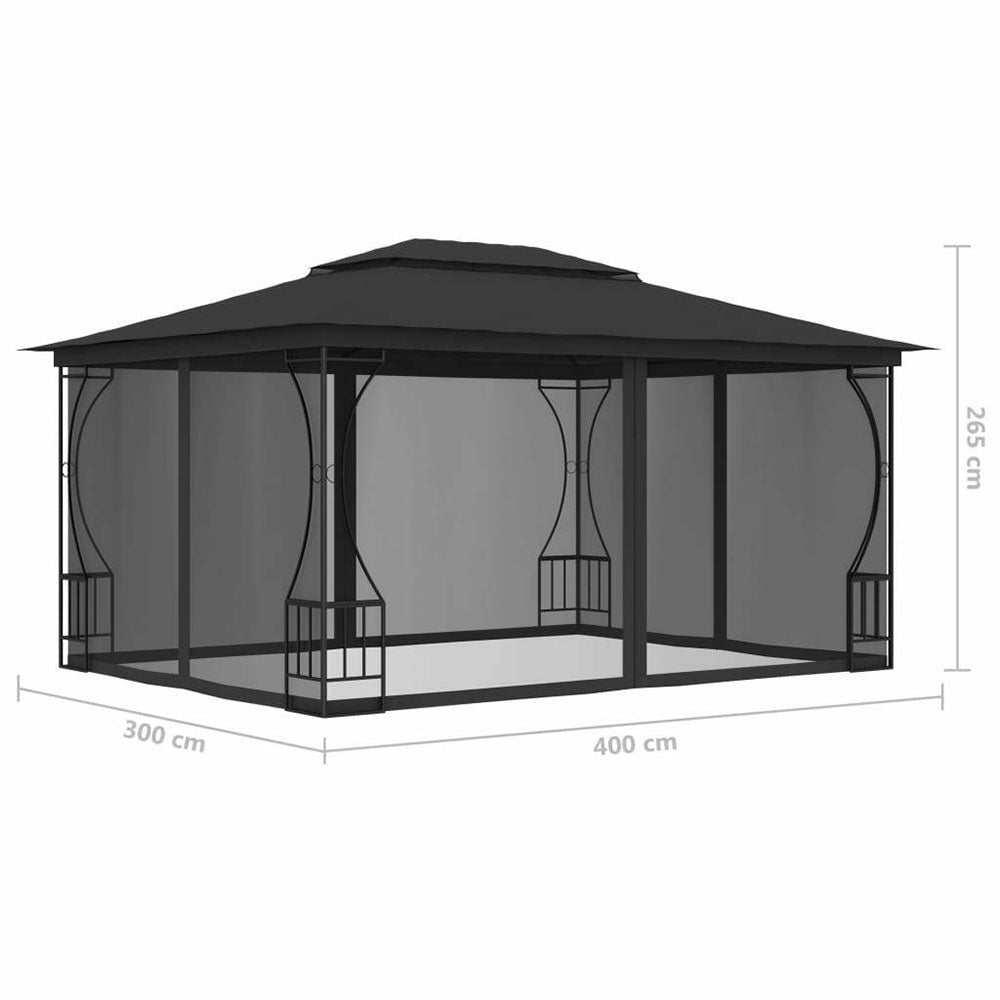 Nunzia Gazebo with Nets - 2 Sizes. 2 Colours