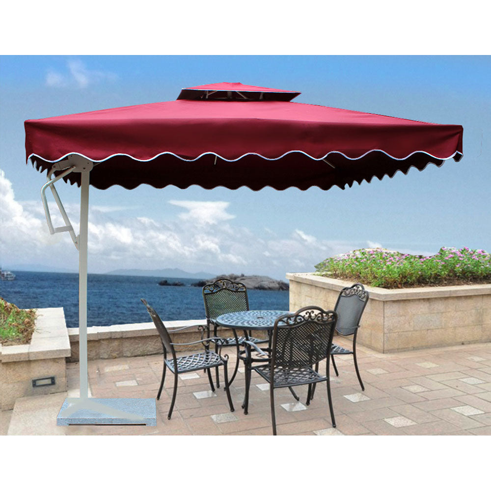 Ava Cantilever Umbrella 3.5m Diameter 360' Rotation Garden Shade & Umbrella