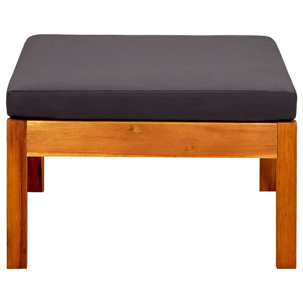 Baja Garden Bench with Canopy - Solid Acacia Wood. Black or Cream