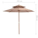 Taranto Double Decker Parasol w/Wooden Pole - 4 colours