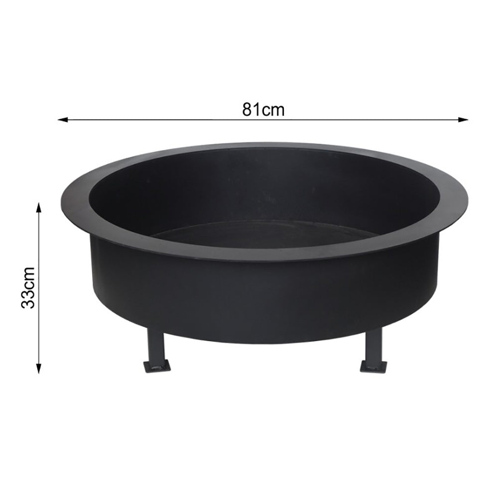 Hermosillo Rust or Matte Black Fire Pit on Legs