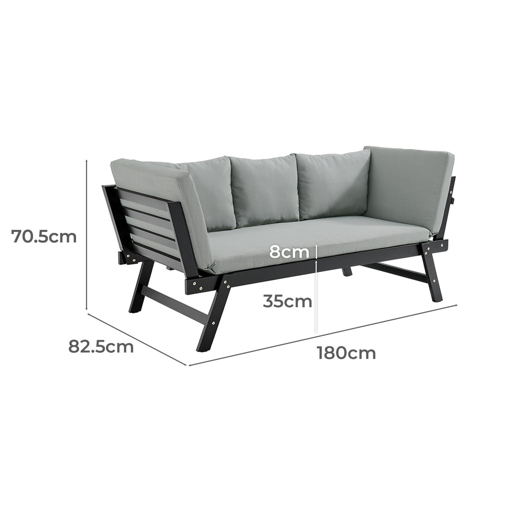 Jolanda 3 Person Outdoor Day Bed in Acacia Wood