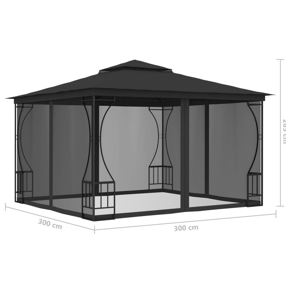 Nunzia Gazebo with Nets - 2 Sizes. 2 Colours