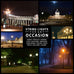Eloa Solar Garden Lamp Post with Double Lamps