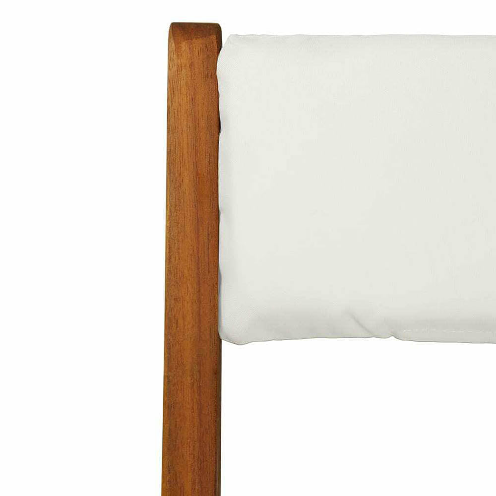 Ragazza Solid Acacia Wood 3 Piece Folding Bistro Set with White or Grey Cushions