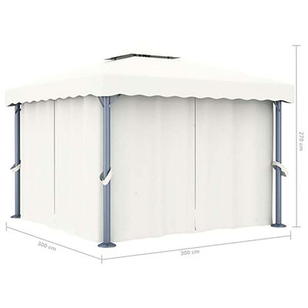 Riga Curtained Gazebo - 3x3m and 4x3 m. Cream ir Anthracite