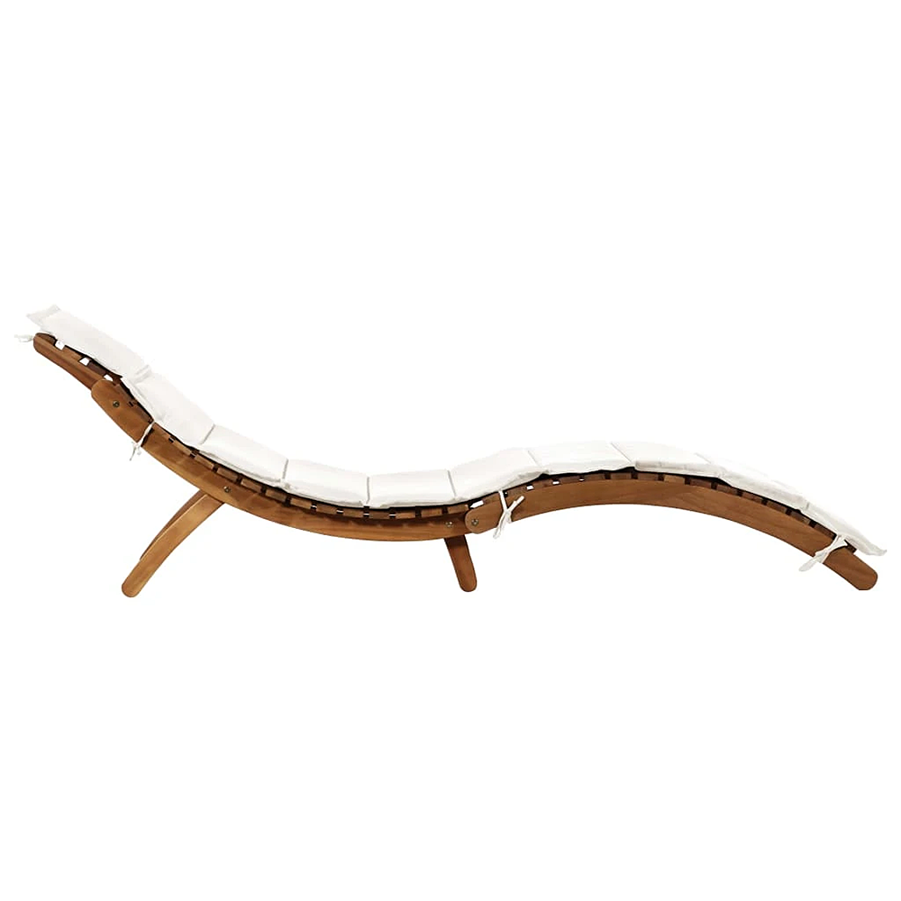 Palmira Acacia Wood Sun Lounge - Plain or with Cream or Black Cushions