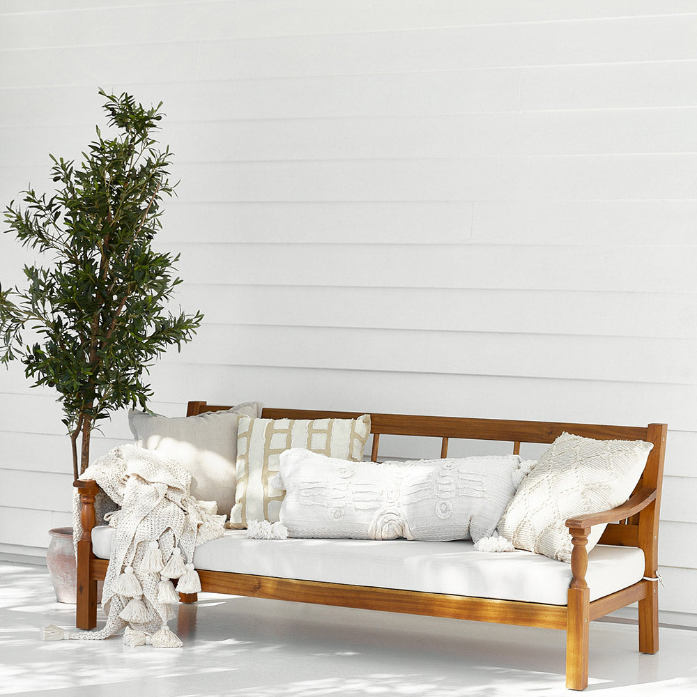 Giulio Acacia Outdoor Daybed with Cushion