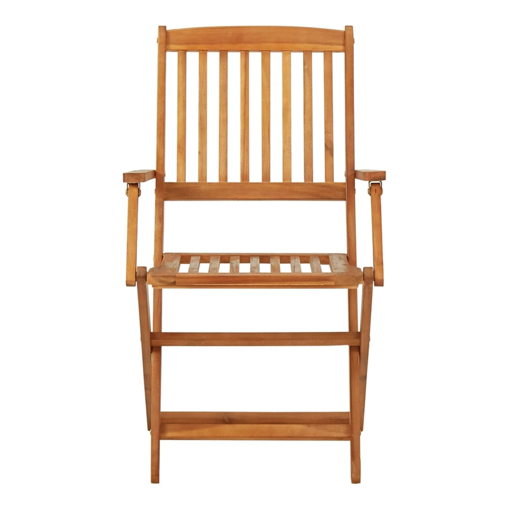 Leandre Folding Garden Dining Set for 4 - Solid Acacia Wood