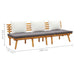 Ximeno Day Bed in Solid Acacia Wood w/Cushions - 200x65 cm