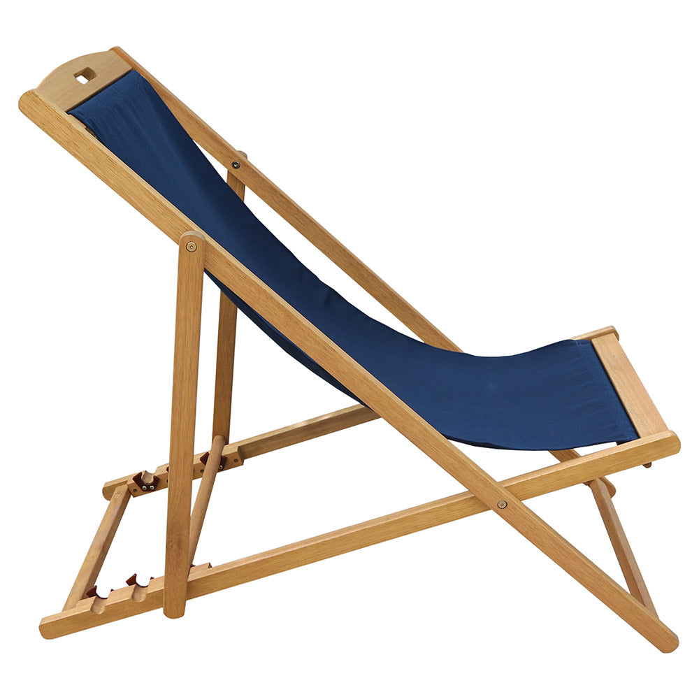 San Domingo Wooden Outdoor Deck Chair & Footstool Set