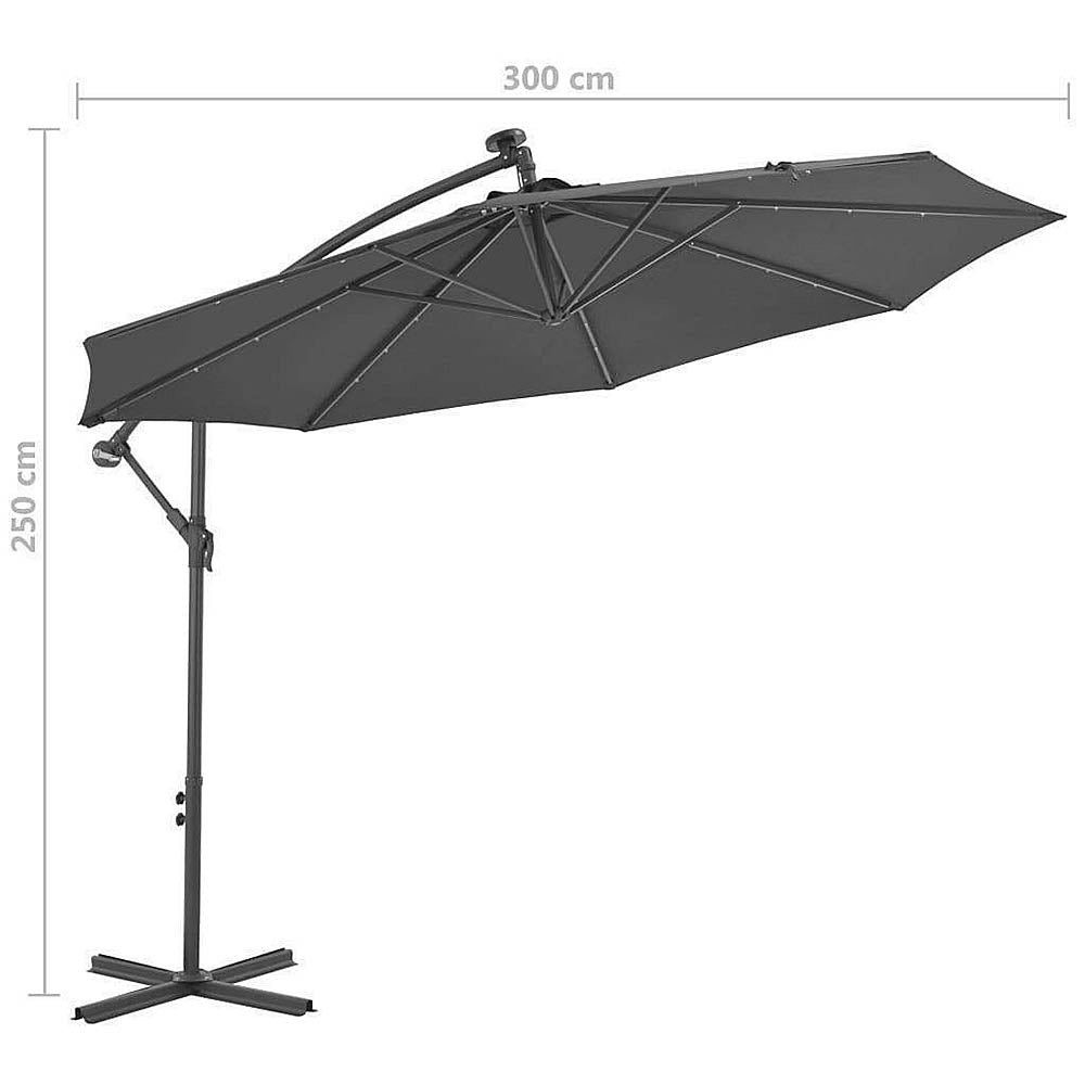 Hanging Umbrella with LED Lighting - various colours