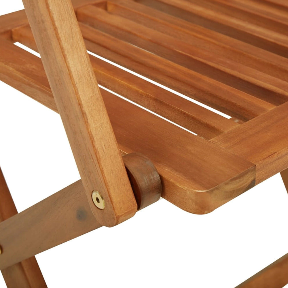 Leandre Folding Garden Dining Set for 4 - Solid Acacia Wood