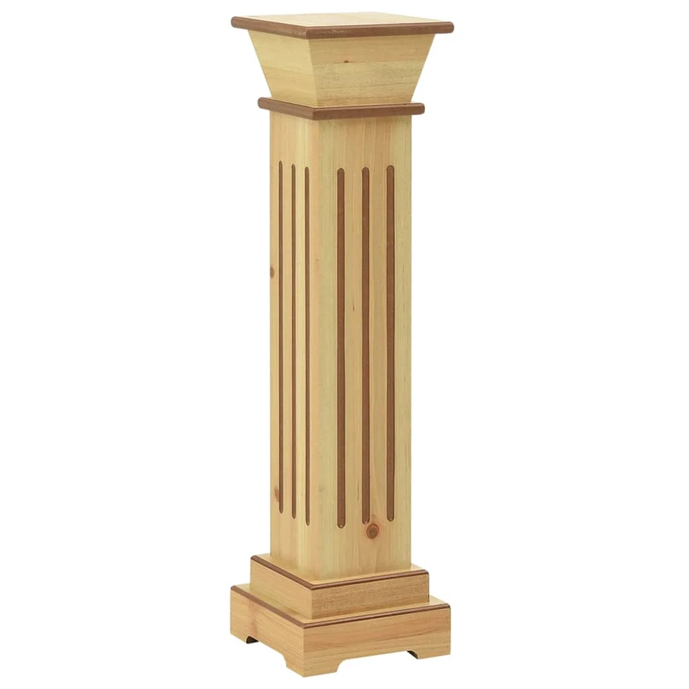 Filippa Classic Square Pillar Plant Stand in Light Wood - 4 Colours. 17x17x66 cm