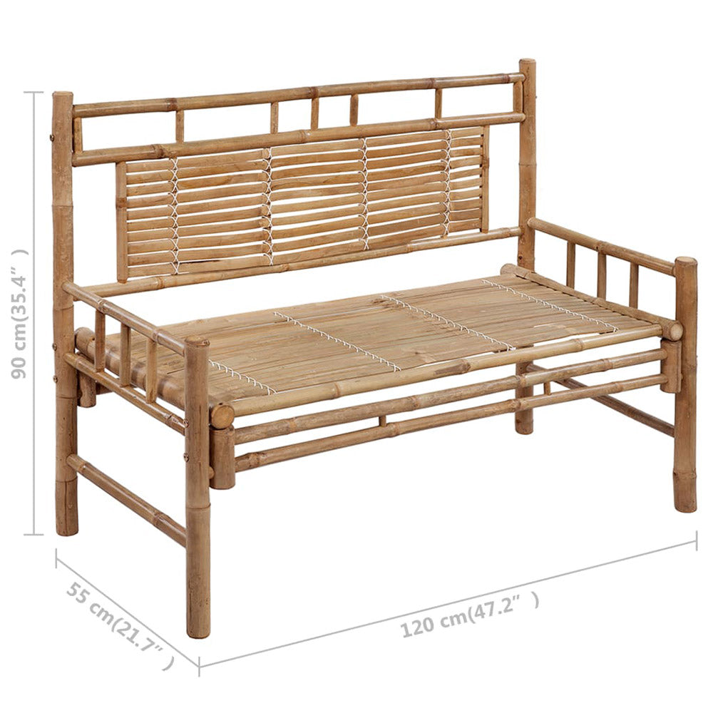 Mariola Bamboo Garden Bench - 5 Colours