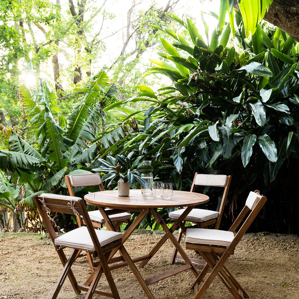 Miamo Acacia Wood Outdoor Bistro Set & Dining Set - for 4