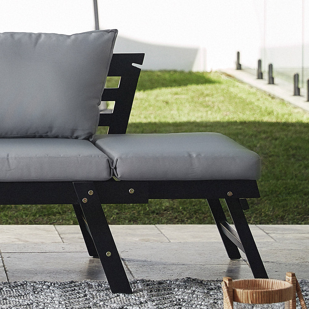 Jolanda 3 Person Outdoor Day Bed in Acacia Wood