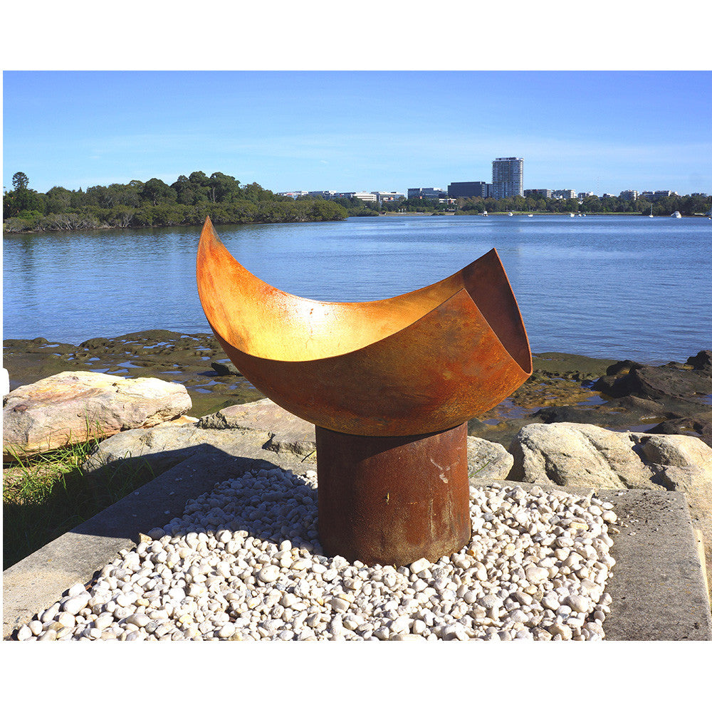 The Bonaventura Cast Iron Antique Rust Firepit