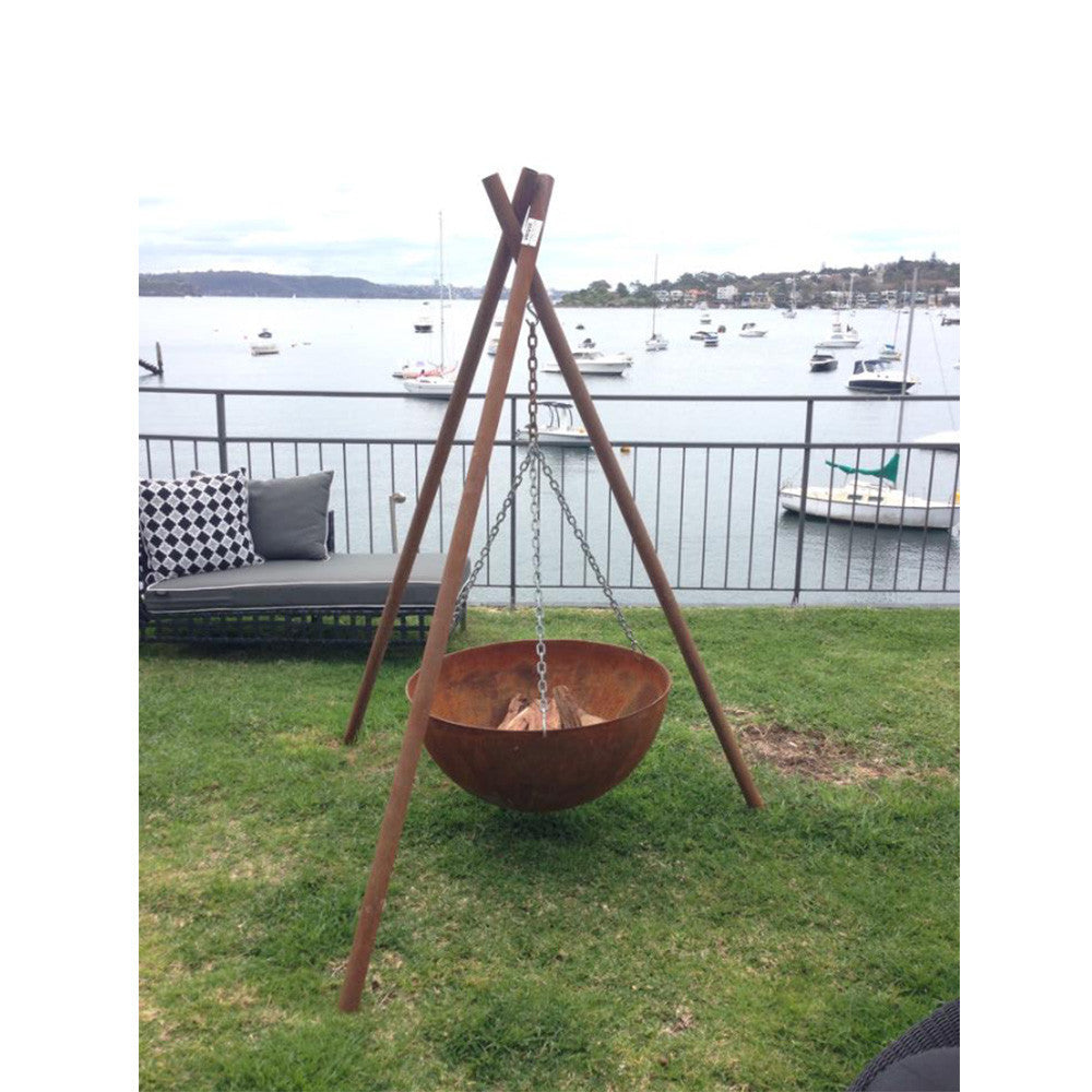 The Tripod Tribal Style Firepit