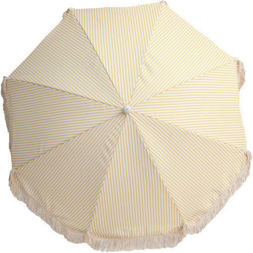 Enna 1.8m Fringed & Striped Beach Umbrella