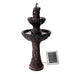 Torcello Solar Water Fountain/Cascading Bird Bath. 106cm