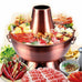 Traditionall Red Copper Beijing Style Large Charcoal Hot Pot. 34cms