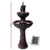 Torcello Solar Water Fountain/Cascading Bird Bath. 106cm
