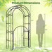 Cherbourg Steel Garden Arbour with Gate