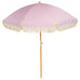 Enna 1.8m Fringed & Striped Beach Umbrella