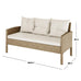Bonifacio 7 Seater Wicker Outdoor Dining Sofa Set - Natural or Warm Grey