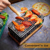 Akido 24cm Portable Charcoal Hibachi wStainless Steel Grill