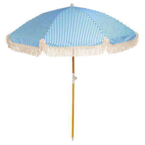 Enna 1.8m Fringed & Striped Beach Umbrella