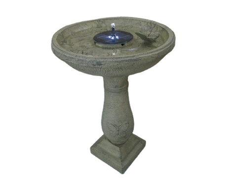 Fantasia Solar Bird Bath Water Feature with Lights