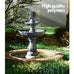 Tissia 3-Tier Solar Fountain/Bird Bath with Pump Kit. 93CM