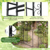 Cherbourg Steel Garden Arbour with Gate