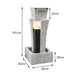 Valletta Modern Pillar with Shower Effect & Lights