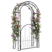 Cherbourg Steel Garden Arbour with Gate