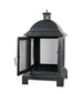 Gazi Fire/Pit Chiminea Lantern. Steel w/Bronze Finish