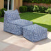Larissa 2 pc Outdoor Lounge Chair & Ottoman Set