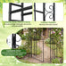 Cherbourg Steel Garden Arbour with Gate