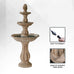 Nola Solar or Electric 3-Tier Bird Bath Fountain. 133cm