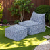 Larissa 2 pc Outdoor Lounge Chair & Ottoman Set