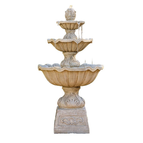 Fleur Concrete Garden Water Fountain