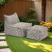 Larissa 2 pc Outdoor Lounge Chair & Ottoman Set