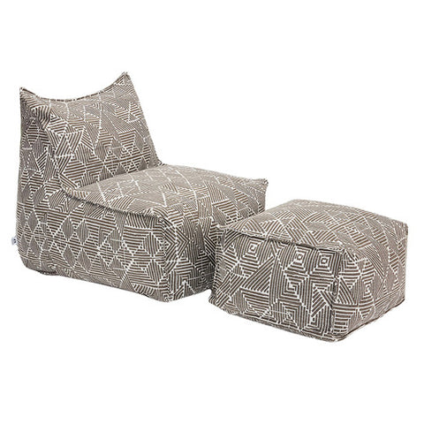 Larissa 2 pc Outdoor Lounge Chair & Ottoman Set